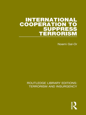 cover image of International Cooperation to Suppress Terrorism (RLE